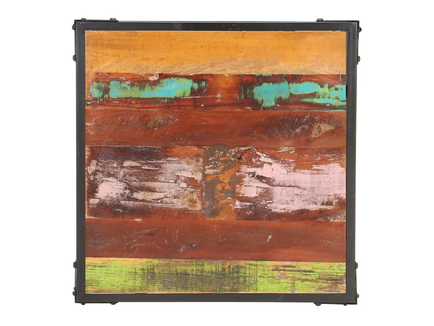 Mesa De Centro* Mesa de centro 60x60x35 cm madeira recuperada maciça PT642509 Multicor