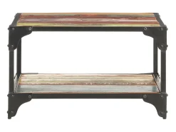 Mesa De Centro* Mesa de centro 60x60x35 cm madeira recuperada maciça PT642509 Multicor