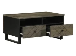 Mesa De Centro|vidaxl Mesa de centro 80x54x40 cm madeira de mangueira maciça Preto