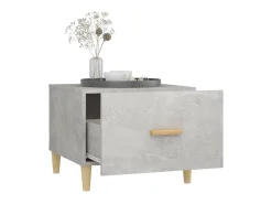 Clearance Mesa de centro 50x50x40 cm madeira processada cinza cimento PT702273 Cinzento