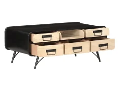 Mesa De Centro| Mesa de centro 100x50x40 cm madeira de mangueira maciça PT427557 Preto