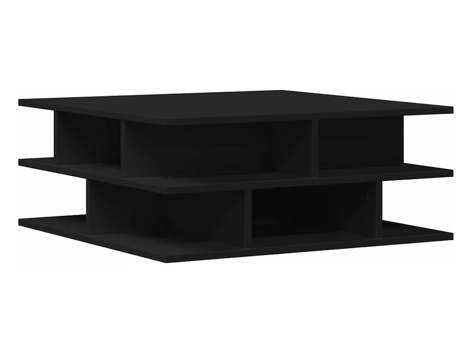Mesa De Centro* Mesa de centro 70x70x29 cm madeira processada PT162095 Preto