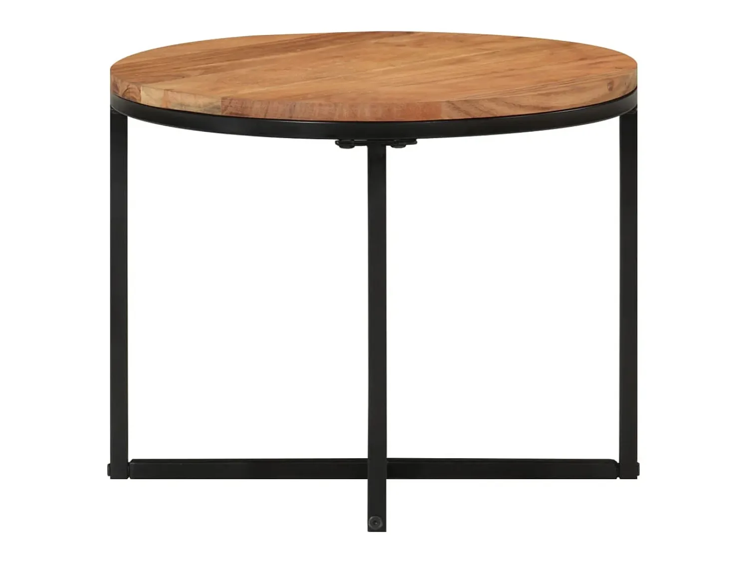 Mesa De Centro*vidaxl Mesa de centro 45x45x35 cm madeira de acácia maciça e ferro Castanho