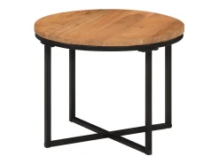 Mesa De Centro*vidaxl Mesa de centro 45x45x35 cm madeira de acácia maciça e ferro Castanho