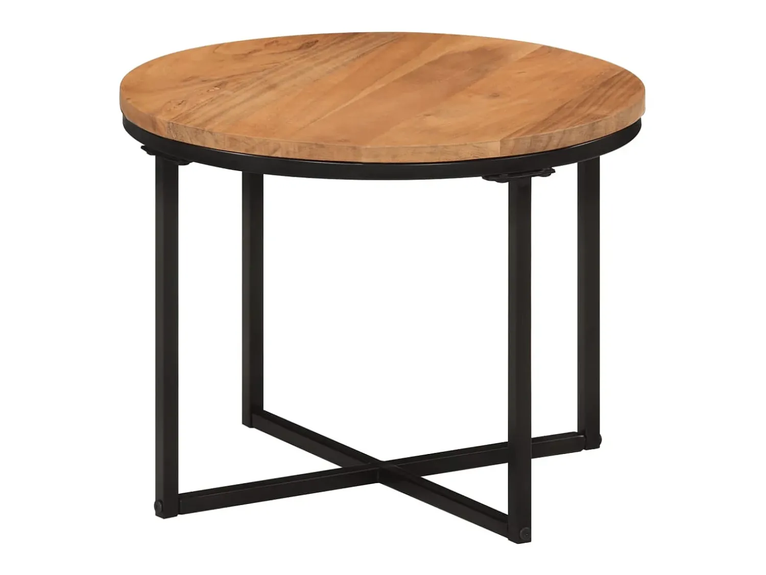 Mesa De Centro*vidaxl Mesa de centro 45x45x35 cm madeira de acácia maciça e ferro Castanho