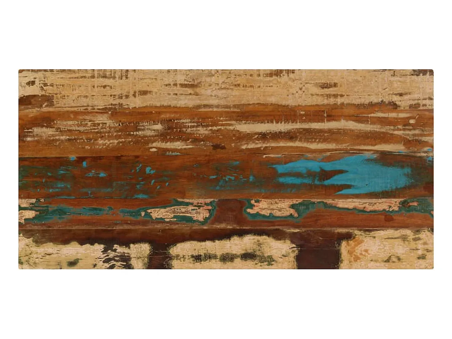 Hot Mesa de centro 100x50x35 cm madeira recuperada maciça e aço PT487594 Castanho