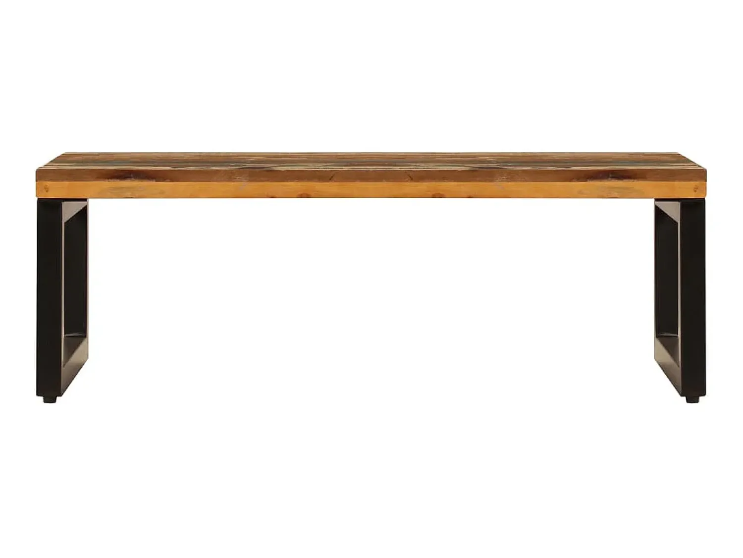 Hot Mesa de centro 100x50x35 cm madeira recuperada maciça e aço PT487594 Castanho