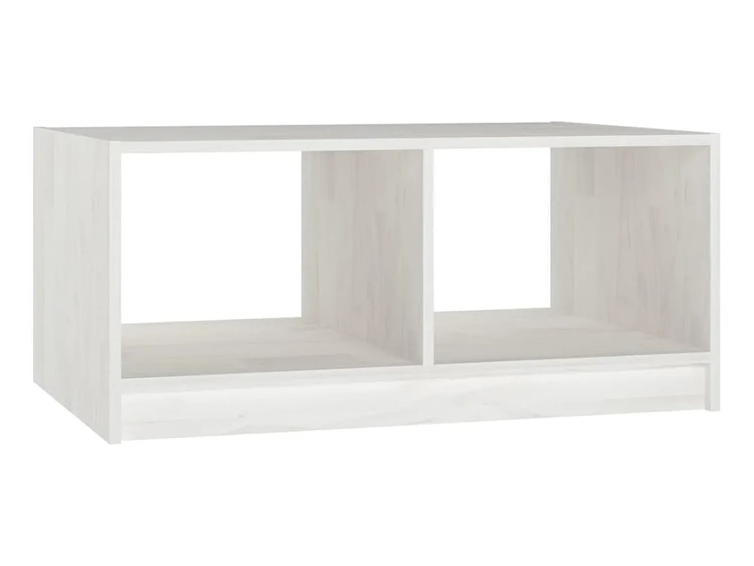 Outlet Mesa de centro 75x50x33,5 cm madeira de pinho maciça PT993327 Branco