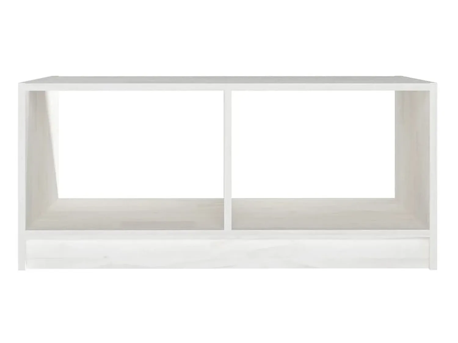Outlet Mesa de centro 75x50x33,5 cm madeira de pinho maciça PT993327 Branco