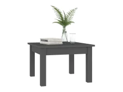 Mesa De Centro| Mesa de centro 45x45x30 cm madeira de pinho maciça PT474241 Cinzento