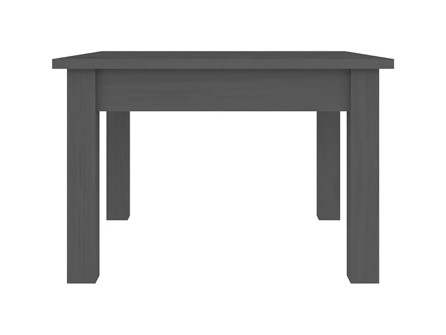 Mesa De Centro| Mesa de centro 45x45x30 cm madeira de pinho maciça PT474241 Cinzento