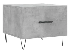 Mesa De Centro| Mesa de centro 50x50x40 cm madeira processada cinza cimento PT465514 Cinzento