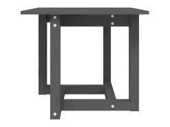 New Mesa de centro 50x50x45 cm madeira de pinho maciça PT685085 Cinzento