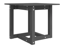 New Mesa de centro 50x50x45 cm madeira de pinho maciça PT685085 Cinzento