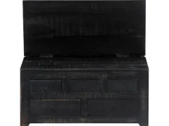 Mesa de centro 65x65x30 cm madeira de mangueira maciça PT317224^ Mesa De Centro