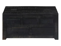 Mesa de centro 65x65x30 cm madeira de mangueira maciça PT317224^ Mesa De Centro