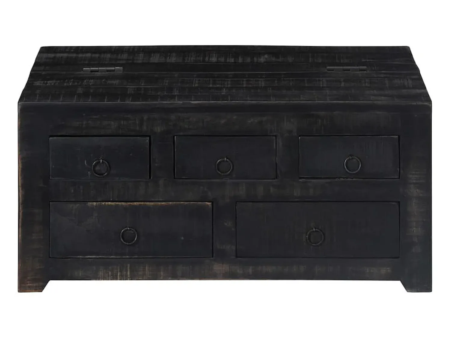Mesa de centro 65x65x30 cm madeira de mangueira maciça PT317224^ Mesa De Centro