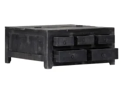 Mesa de centro 65x65x30 cm madeira de mangueira maciça PT317224^ Mesa De Centro