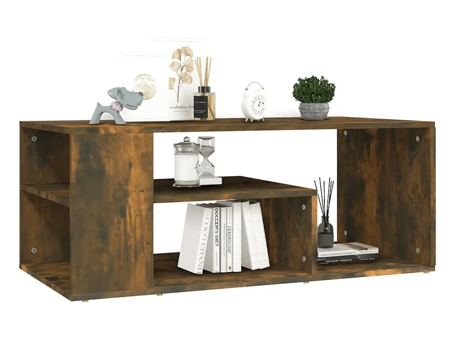 Sale Mesa de centro 100x50x40 cm madeira processada carvalho fumado PT696096 Castanho