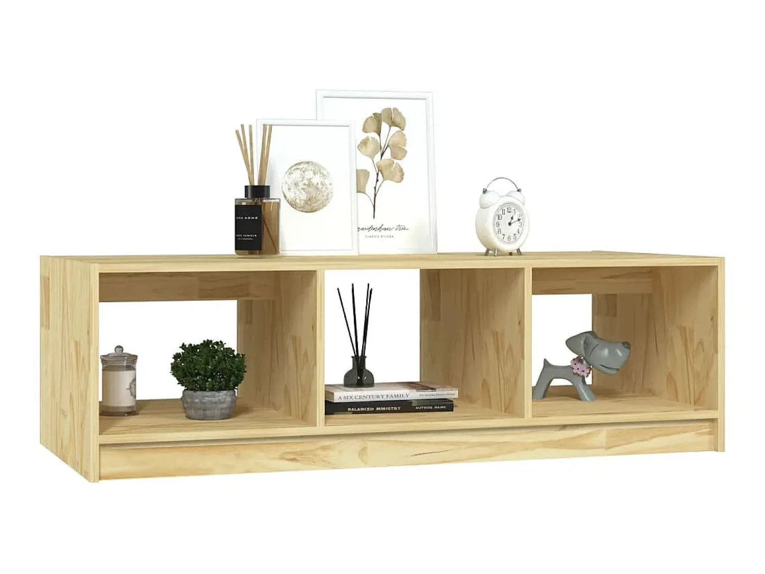 Mesa de centro 110x50x34 cm madeira de pinho maciça PT655855^ Mesa De Centro