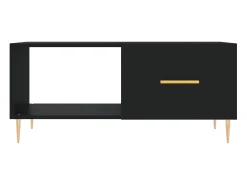 Mesa De Centro|vidaxl Mesa de centro 90x50x40 cm madeira processada Preto