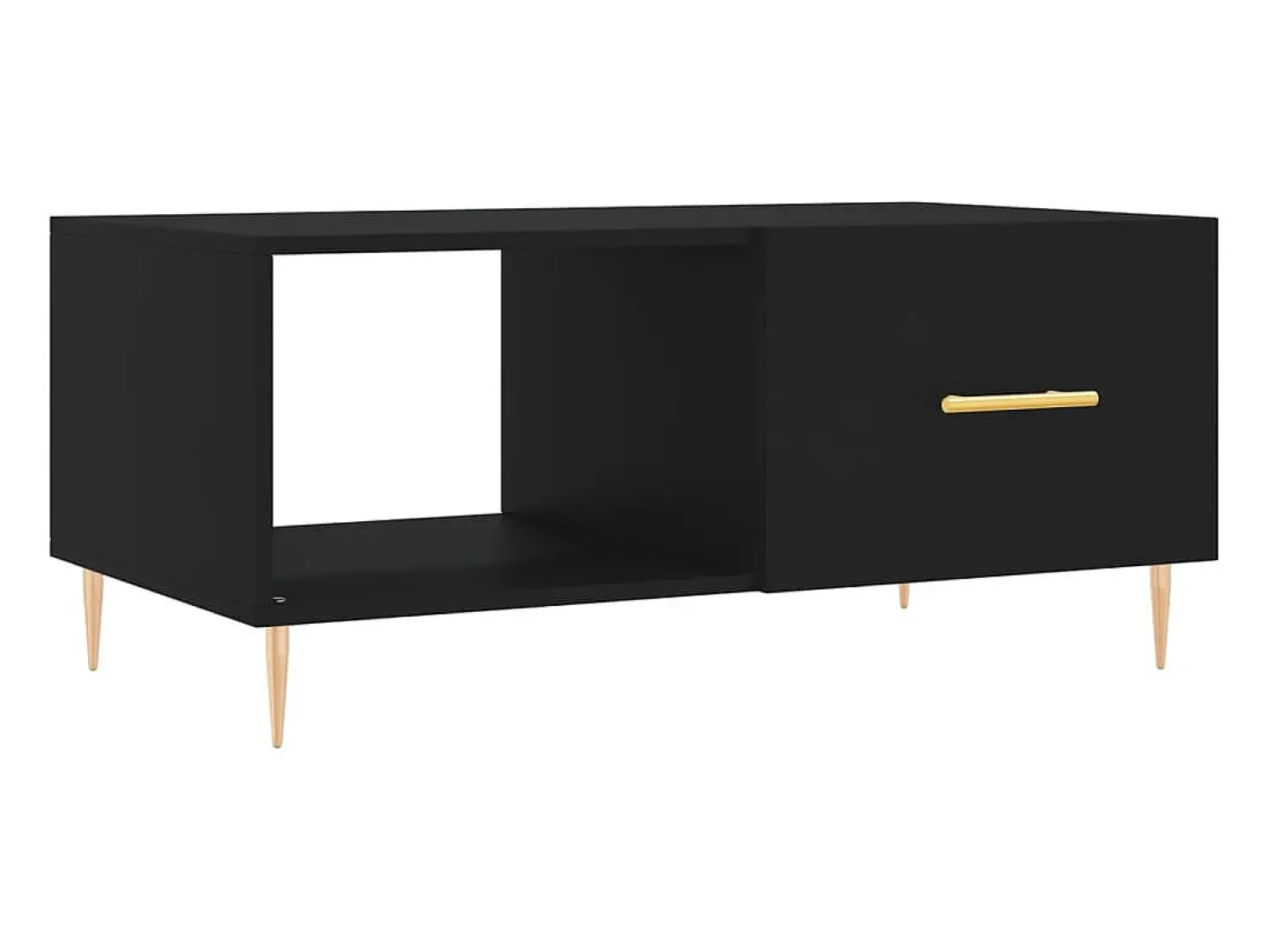 Mesa De Centro|vidaxl Mesa de centro 90x50x40 cm madeira processada Preto