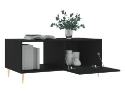 Mesa De Centro|vidaxl Mesa de centro 90x50x40 cm madeira processada Preto