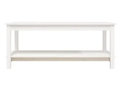 Mesa De Centro|vidaxl Mesa de centro 110x55x45 cm madeira de pinho maciça Branco