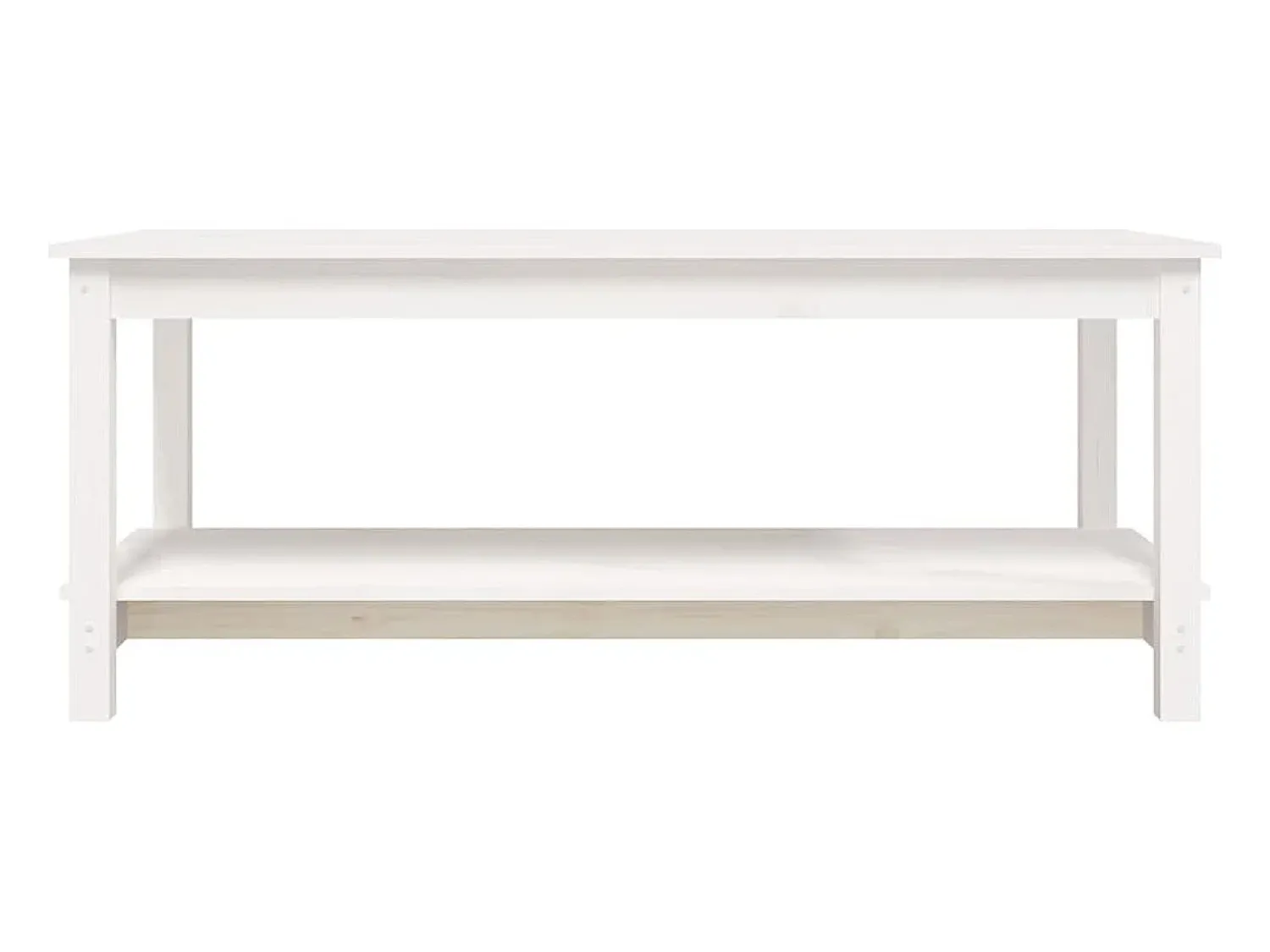 Mesa De Centro|vidaxl Mesa de centro 110x55x45 cm madeira de pinho maciça Branco