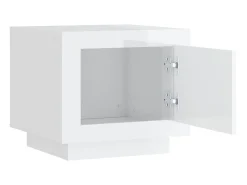 Mesa De Centro| Mesa de centro 51x50x45 cm madeira processada brilhante PT652404 Branco