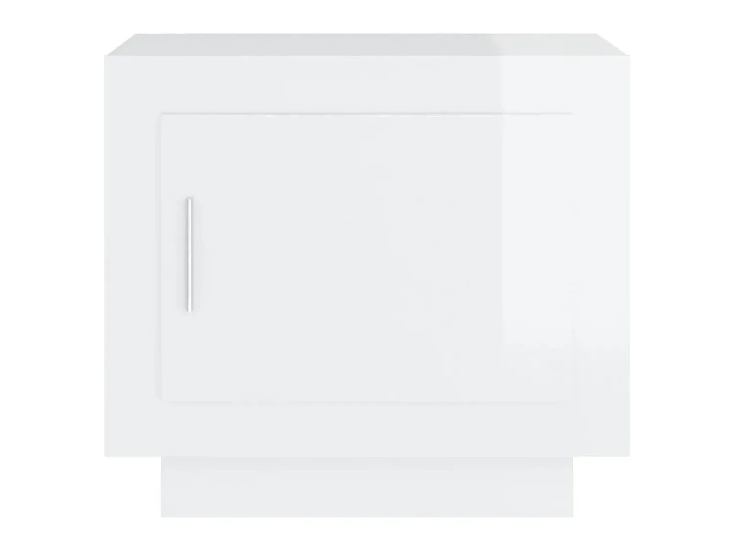 Mesa De Centro| Mesa de centro 51x50x45 cm madeira processada brilhante PT652404 Branco