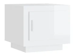 Mesa De Centro| Mesa de centro 51x50x45 cm madeira processada brilhante PT652404 Branco