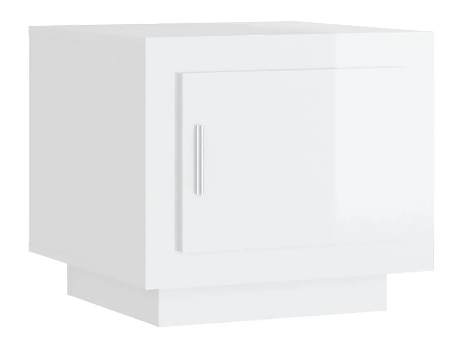 Mesa De Centro| Mesa de centro 51x50x45 cm madeira processada brilhante PT652404 Branco