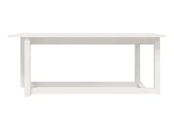 Mesa De Centro* Mesa de centro 110x55x45 cm madeira de pinho maciça PT441046 Branco