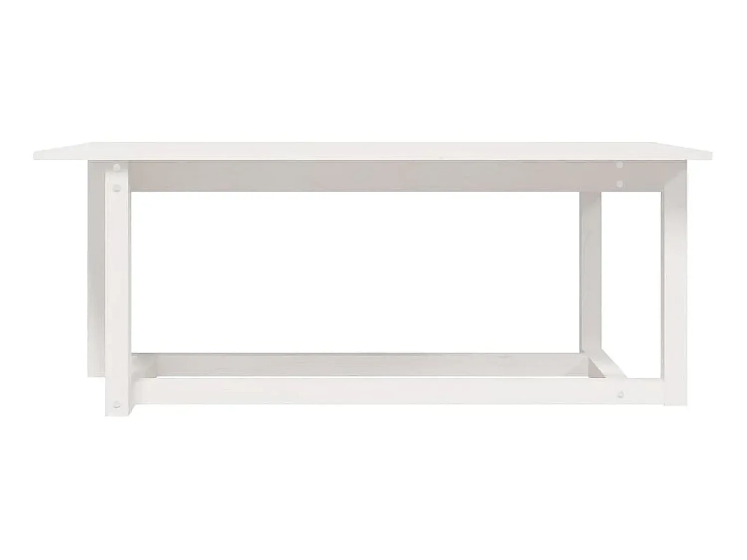 Mesa De Centro* Mesa de centro 110x55x45 cm madeira de pinho maciça PT441046 Branco