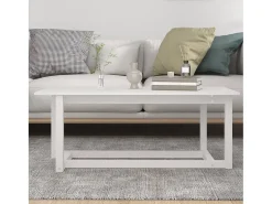 Mesa De Centro* Mesa de centro 110x55x45 cm madeira de pinho maciça PT441046 Branco