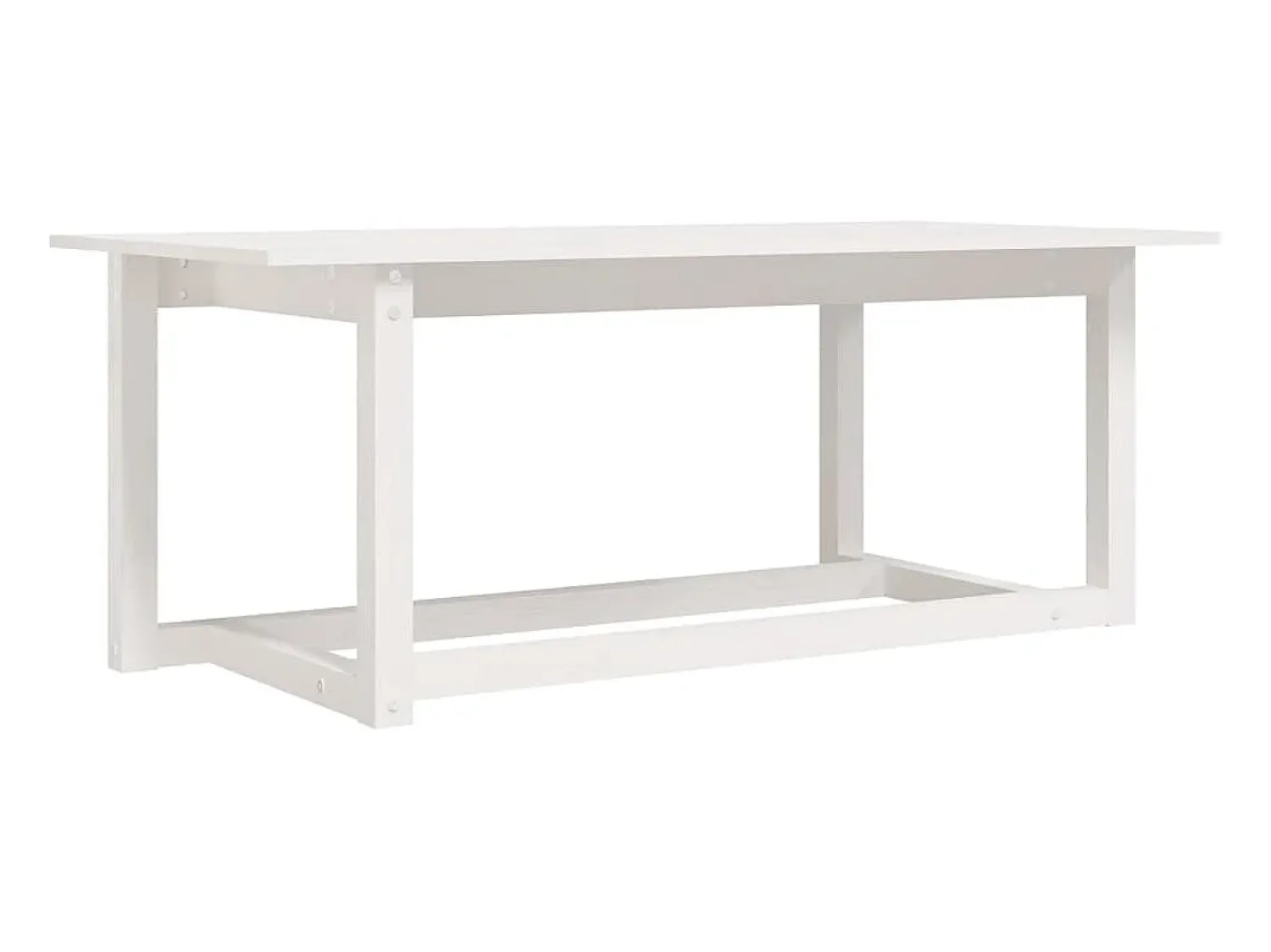 Mesa De Centro* Mesa de centro 110x55x45 cm madeira de pinho maciça PT441046 Branco