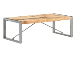 Mesa De Centro|vidaxl Mesa de centro 120x60x40 cm madeira de mangueira áspera Natural claro