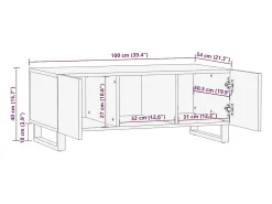 vidaxl Mesa de centro 100x54x40 cm madeira de mangueira maciça^ Mesa De Centro