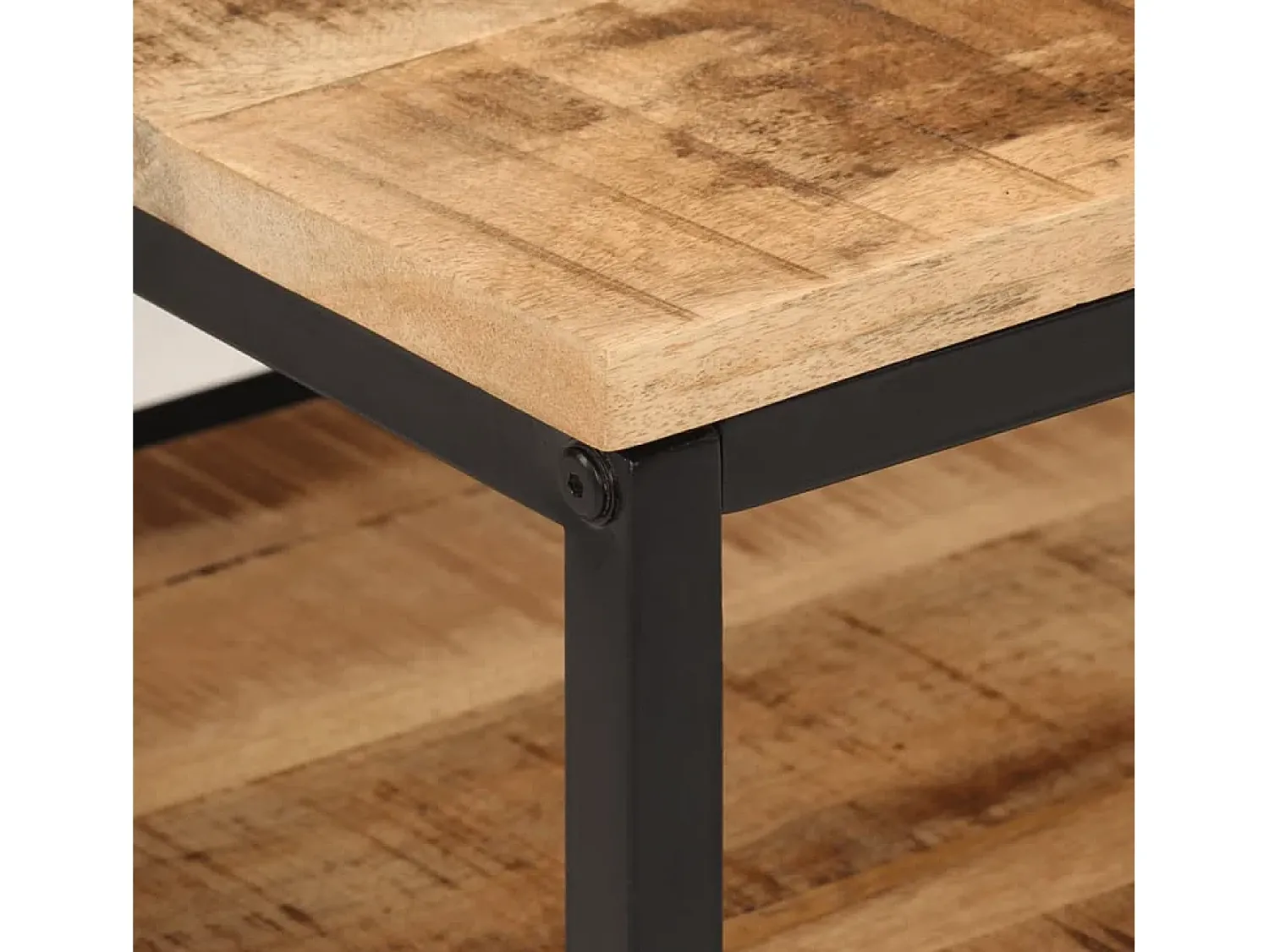 Outlet Mesa de centro 45x45x35 cm madeira de mangueira áspera maciça PT273636 Castanho