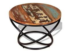 Sale vidaxl Mesa de centro 60x60x40 cm madeira reciclada maciça Multicor