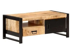 Mesa De Centro*vidaxl Mesa de centro 100x50x40 cm madeira de mangueira áspera Castanho