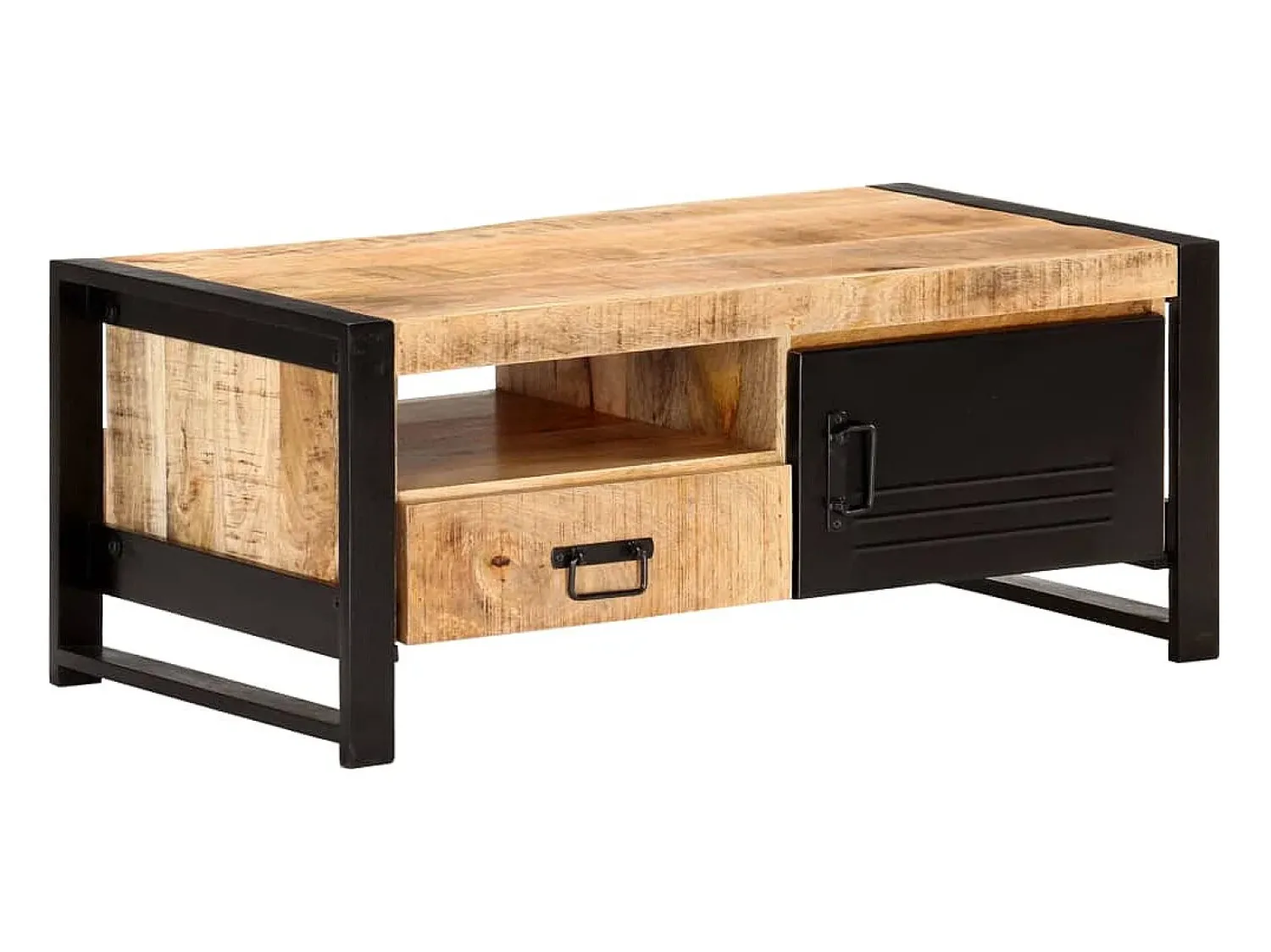 Mesa De Centro*vidaxl Mesa de centro 100x50x40 cm madeira de mangueira áspera Castanho