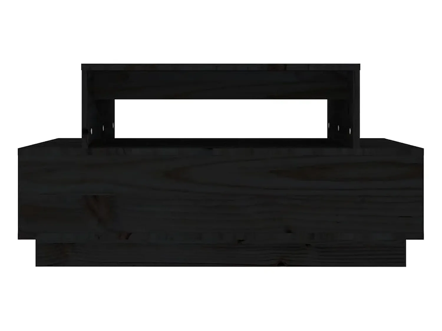 Mesa De Centro| Mesa de centro 80x55x40,5 cm madeira de pinho maciça PT773770 Preto