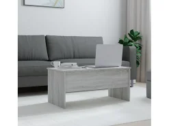 Mesa De Centro| Mesa de centro 102x50,5x46,5 cm madeira processada sonoma cinza PT976887 Cinzento