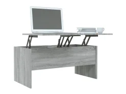 Mesa De Centro| Mesa de centro 102x50,5x46,5 cm madeira processada sonoma cinza PT976887 Cinzento