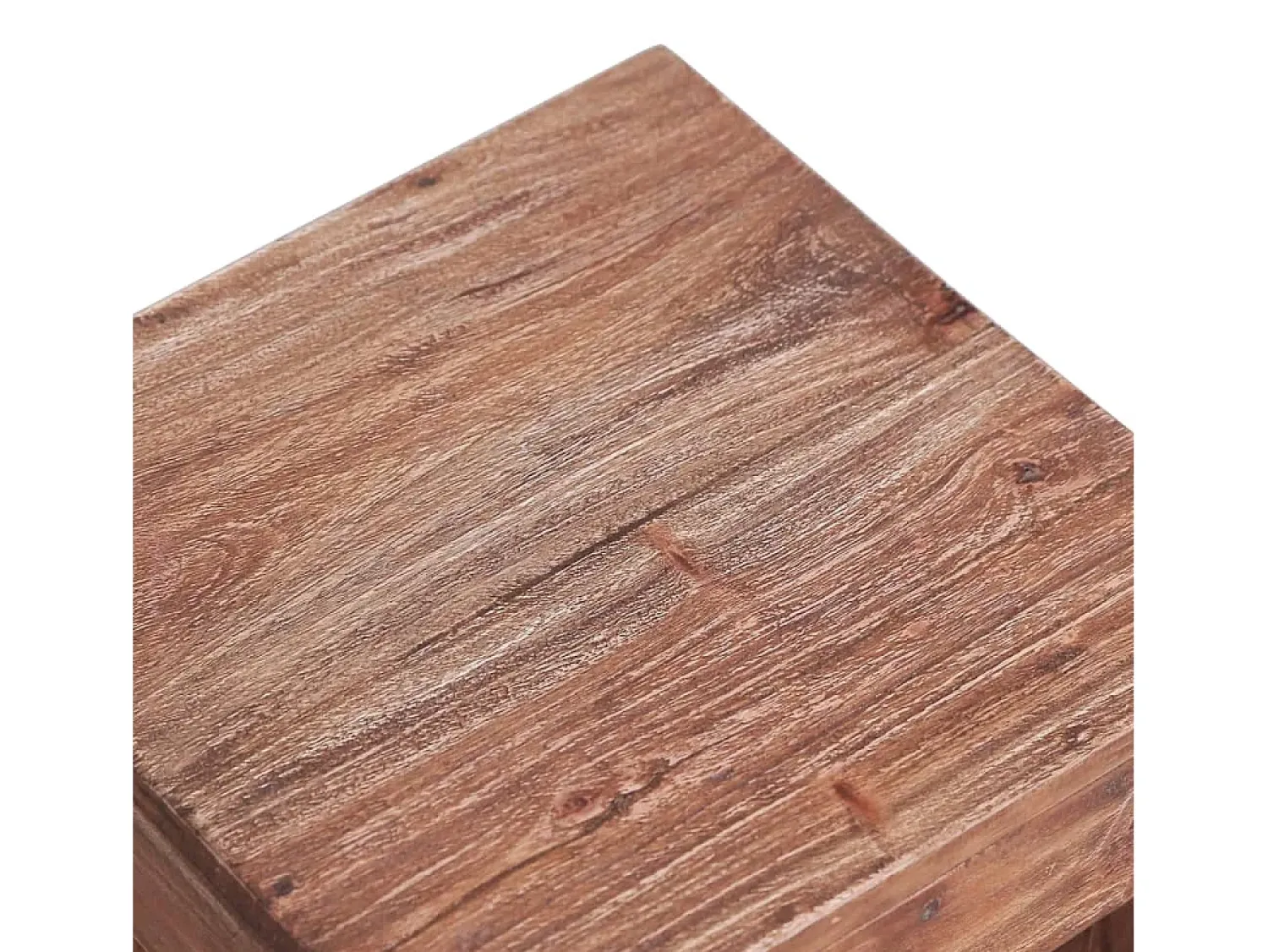 Mesa De Centro* Mesa de centro 30x30x30 cm madeira recuperada maciça PT131921 Castanho