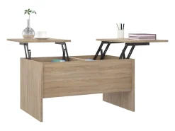 Mesa De Centro*vidaxl Mesa de centro 80x50x42,5 cm madeira processada carvalho sonoma Natural claro