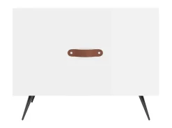 Mesa De Centro|vidaxl Mesa de centro 50x50x40 cm madeira processada brilhante Branco