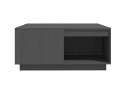 Mesa De Centro| Mesa de centro 80x81x36,5 cm madeira de pinho maciça PT976186 Cinzento